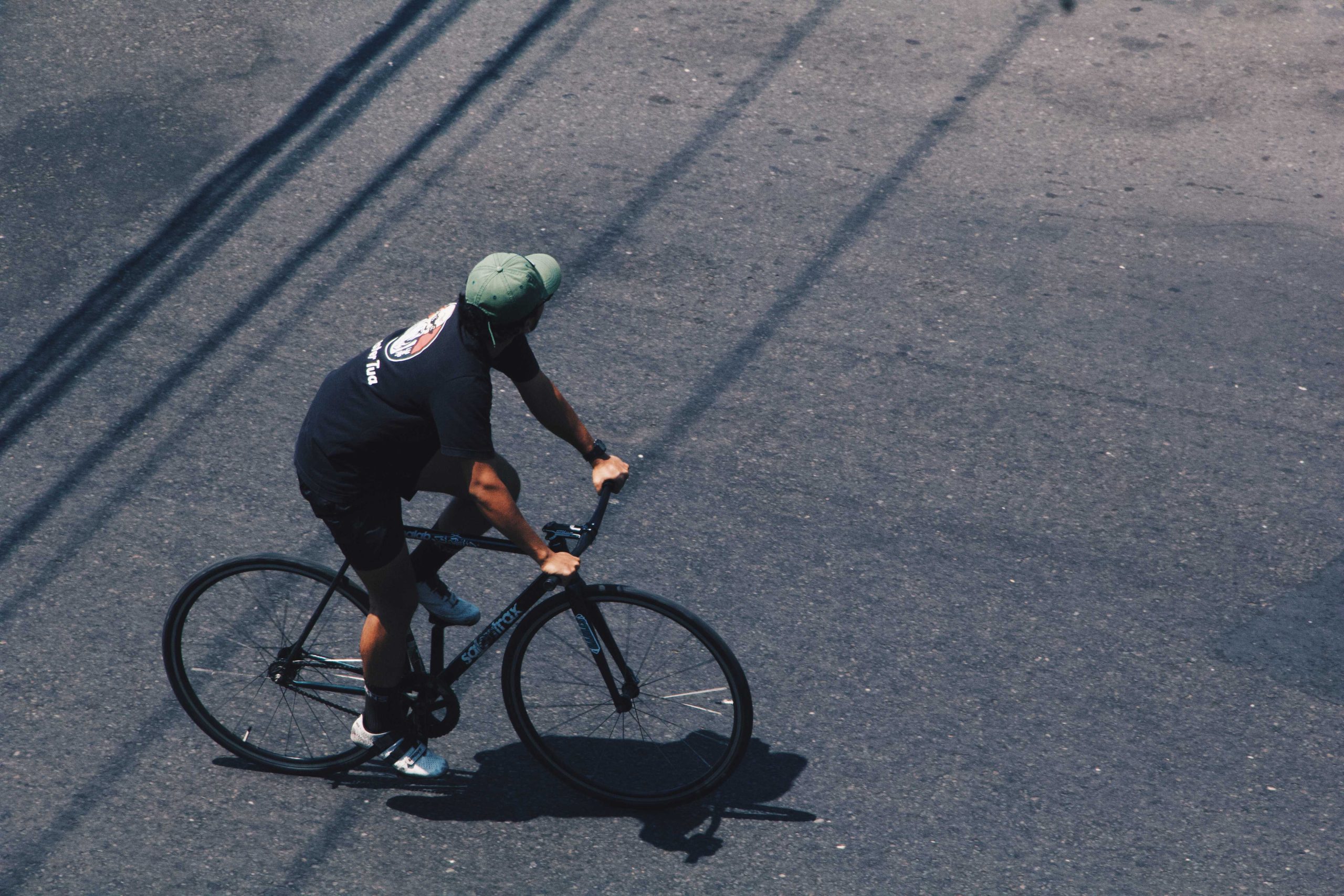 RIDING FIXED GEAR BIKE ON SUNNY DAY IN YOGYAKARTA